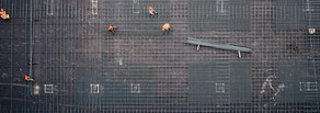 Foto vonBewerhungsmatten auf einer Baustelle - Lehrstuhl Tragkonstruktionen