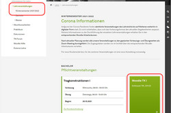 Neben jedem Kurstermin finden Sie einen Link und Schlüssel zum jeweiligen Moodle-Raum.